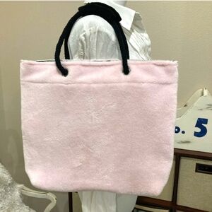 Plush pink tote